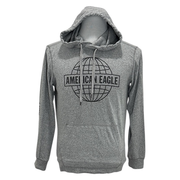 American Eagle Outfitters Men's Gray Hoodie Pullover Jersey AEO Size Small - Picture 1 of 6